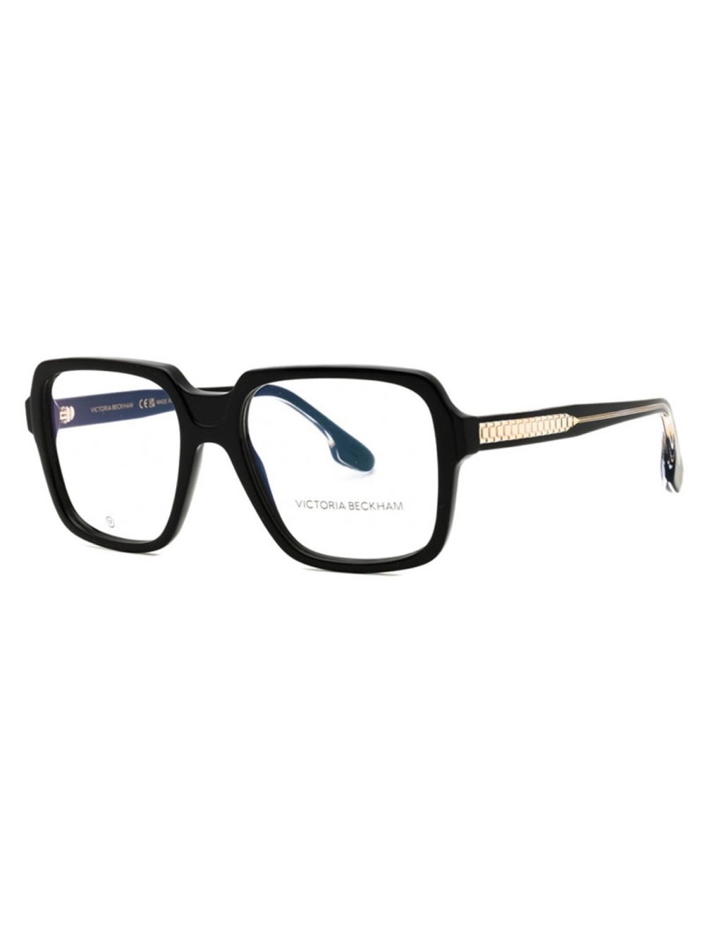 New Victoria Beckham VB2668 001 Black Square Acetate Glasses Women Authentic